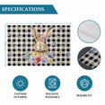 thumbnail image 6 of Bunny Easter Placemats Set of 8, Black Plaid Spring Floral Pastoral Retro Art Placemats for Dining Table, Place Mats for Kitchen Tabletop, Waterproof Wipeable Dining Table Mats Set, 6 of 9
