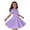 Purple, variant on lnmuld Girls' Short Sleeve Rib Knit Solid Color Dress Toddler Kids Summer Casual Party Comfortable Outfit Color:Purple,Size:6-7 Years