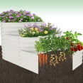 thumbnail image 6 of 3-Tier Galvanized Steel Raised Garden Bed Kit, Oval Outdoor Planter Box for Vegetables, Herbs & Flowers, Modular 3 in-1 Design, for Vegetables, Herbs & Flowers, Easy Assembly 61x42x31 in, 6 of 7
