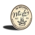 thumbnail image 3 of Whiskey Bar Sign, Est. Year Sign, Bar Aluminum Metal Decor Sign - 12" Round, 3 of 4