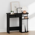 thumbnail image 3 of Furinno JAYA 32-Inch 2 Fabric Drawers Open Shelves Console Table. Black, 3 of 5