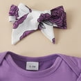 thumbnail image 6 of mgoYE Baby Girl Clothes 0-3 Months Baby Girl Clothes Romper Shorts Set Floral Summer Outfits Cute Baby Clothes Girl(Purple,3-6 Months), 6 of 6