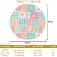thumbnail image 3 of Pioneer Flower Floral Print Pattern Round Tablecloth 60 X 60 Inch, Wrinkle Resistant Wipeable Table Cloth for Kitchen Dining Picnic Patio Party, 3 of 6