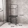 thumbnail image 2 of Estante de almacenamiento for el baño, mueble ligero de lujo, suelo, Hotel, baño, almacenamiento de toallas, toallero con ruedas, cesta for ropa sucia, 2 of 6