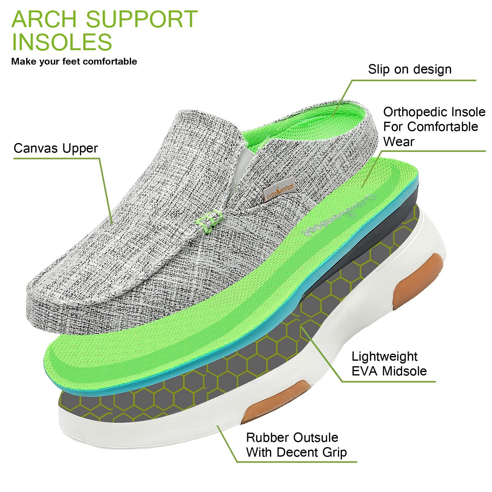 Buy Women's Arch Support Shoes,Plantar Fasciitis Loafers