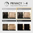 thumbnail image 5 of GoDear Design Adjustable Sliding Panel Track Blind 45.8"- 86" W x 96" H, Vertical Blinds Cordless, Semi-sheer, Twilight Ashes, 5 of 12