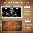 thumbnail image 5 of 1 Pcs Durable License Plate Covers & Frames, Skull Hoodie with For Decorative Front, Waterproof For Decoration Aluminum License Plate Covers & Frames Cover For Men Women, 12" X 6", 5 of 6