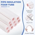 thumbnail image 3 of Uxcell HVAC Copper Pipe Insulation Foam Tube, 1/4", 3/8" ID 5ft Heat Preservation Insulated Tubing for Air Conditioning Mini Split Copper Line Set Water Pipes, White/Pink, 3 of 7