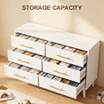 thumbnail image 5 of Lofka Dresser for Bedroom with 6 Drawers, Wooden Chest  with Metal Handle for Living Room, White, 5 of 8