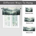 thumbnail image 6 of Rustic Foggy Forest Kitchen Valance Curtains Fantasy Watercolor Pine Trees Birds Privacy Decorative Rod Pocket Short Window Valance Curtains 54 by 18 in, 1 Panel, 6 of 6