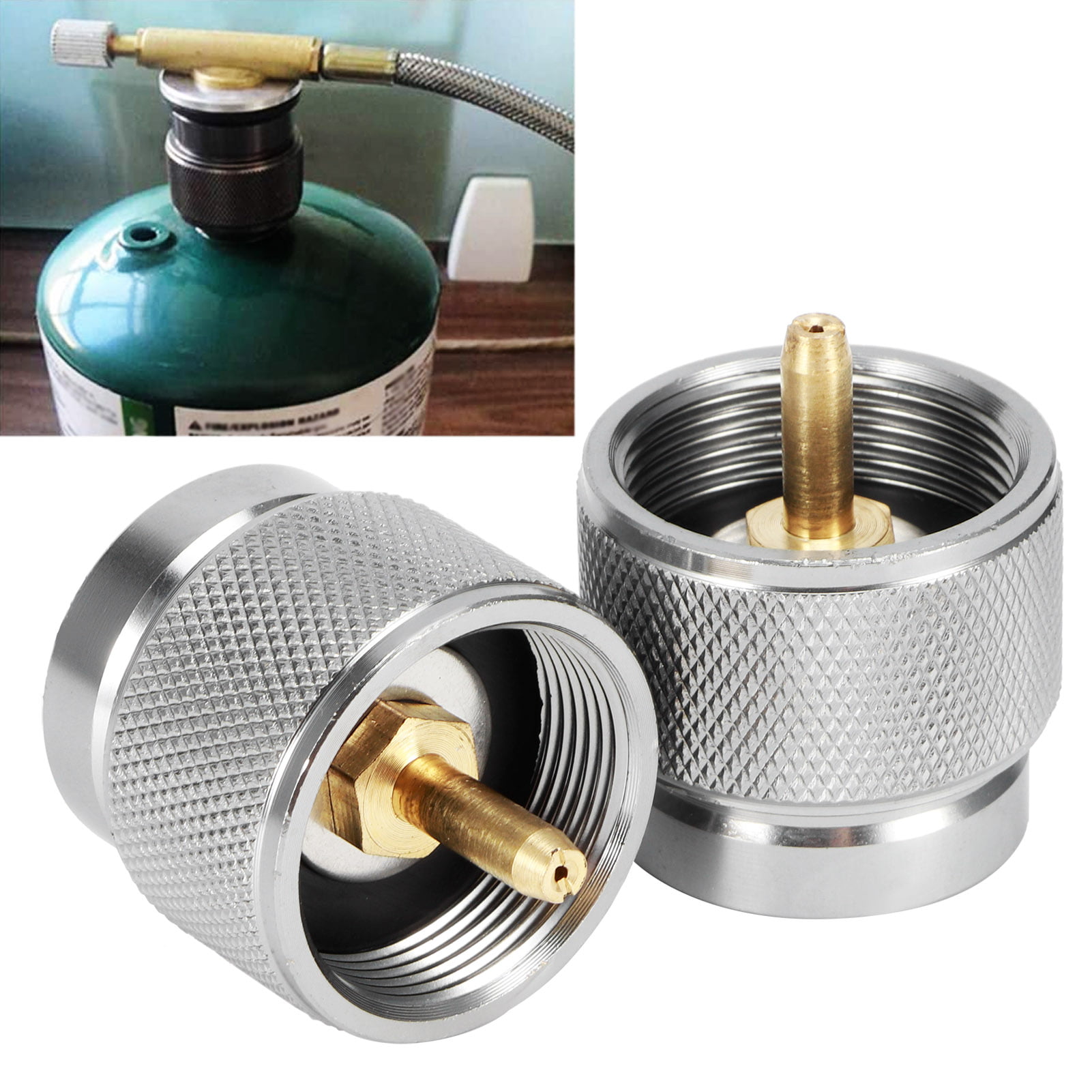 Outdoor Camping Stainless steel Stove Adapter Link Adaptor Nozzle Gas Bott*wy 