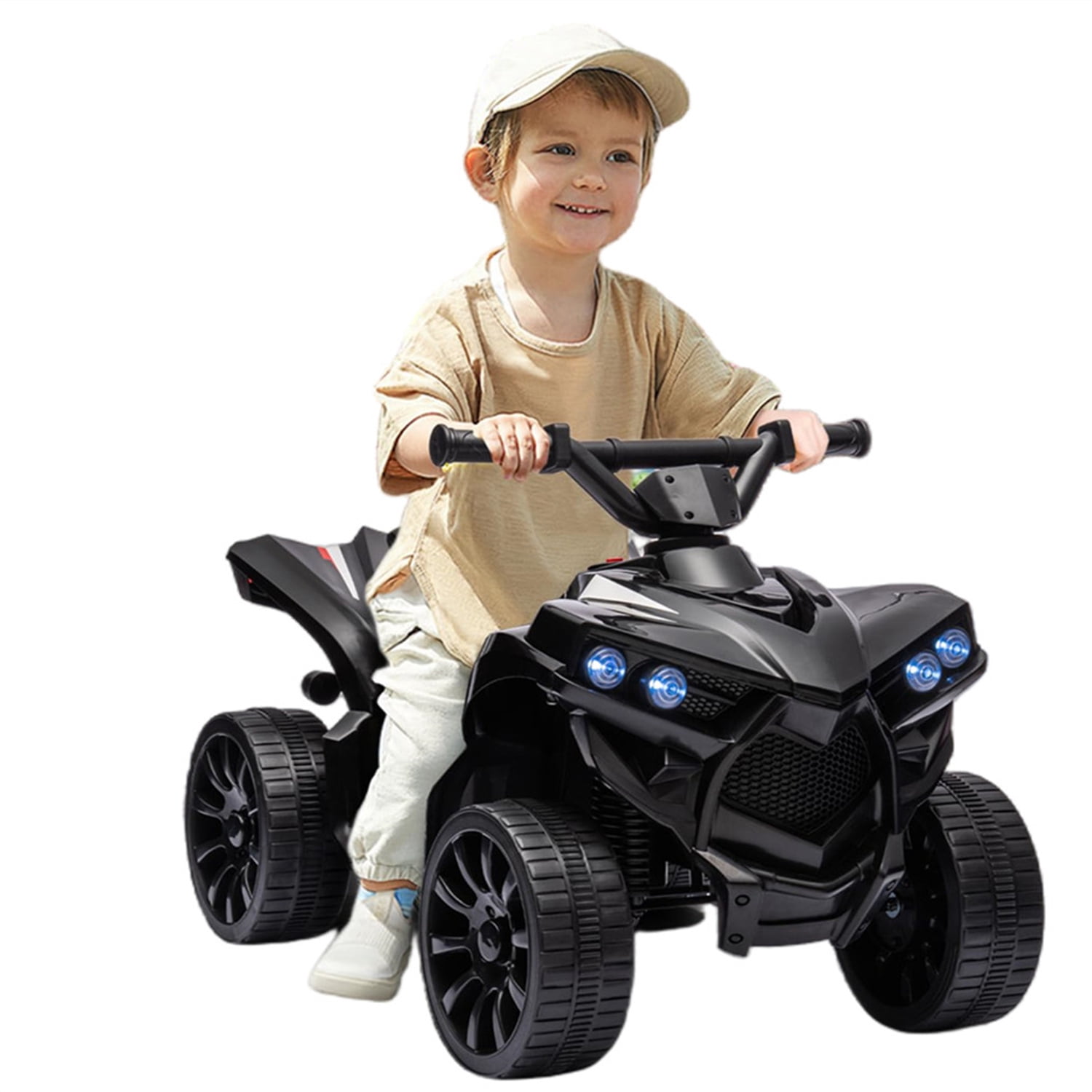 Kids ATV 4 Wheeler, 6V Ride-On Car Toy for Children Ages 1-5, 1.8 Mph Max Speed, Music,Led Lights,Electric Vehicle Quad Car for Kids