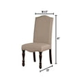 thumbnail image 2 of William's Home Furnishing Beige/Espresso Hilma Side Chair, 2 of 3