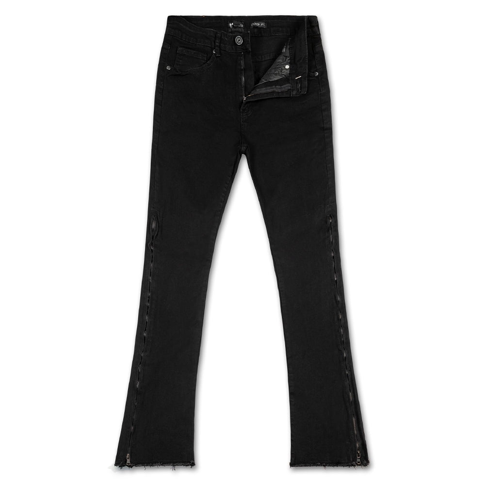 WaiMea Men Stacked Fit Jeans (Jet Black)