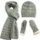 thumbnail image 1 of Conjunto de bufanda, gorro y guantes para mujer Conjunto cálido de invierno Gorro de punto Gorro de nieve, 1 of 5