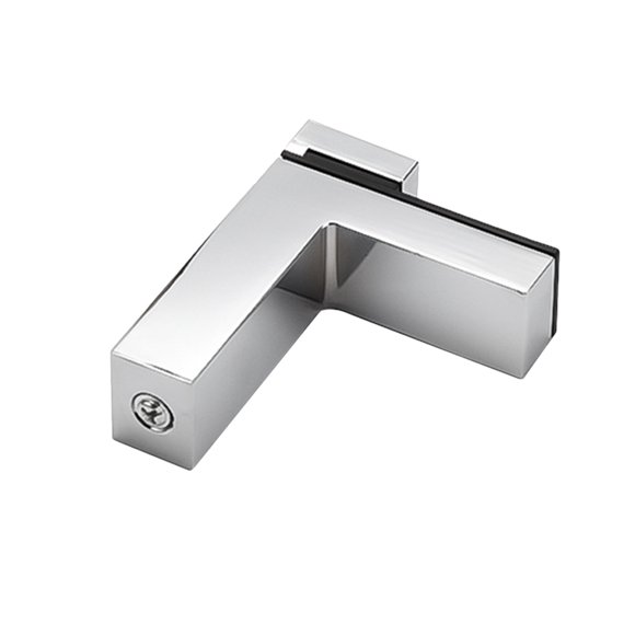 Milisten Thicken F Shape Glass Wood Shelf Support Clip Clamp Brushed Surface Shelf Support Corner Bracket Furniture (Size S)