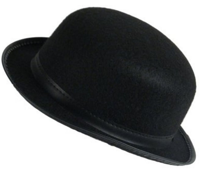 Adult 20s Satin Derby Bowler Top Hat Costume Accessory