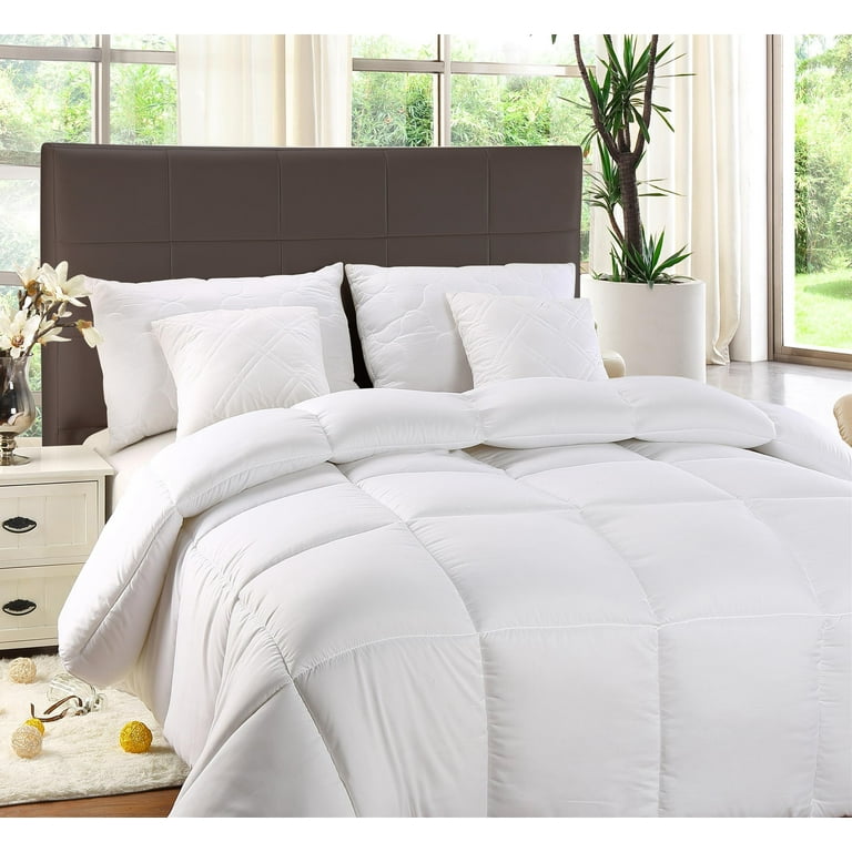 Utopia Bedding All Season Comforter Duvet Insert - Quilted Comforter with  Corner Tabs - Box Stitched Down Alternative Comforter (Queen, White) 