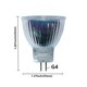 thumbnail image 1 of Minifoco LED MR11 GU4, lámpara halógena de bajo voltaje CA/CC 12V 3W COB, luz blanca cálida de alto brillo, reemplazo de 20W 50W, 1 of 4