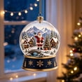 thumbnail image 4 of Christmas Snow Globe Ornament Cabin Scene Hanging Tree Pendant Decor, 4 of 6