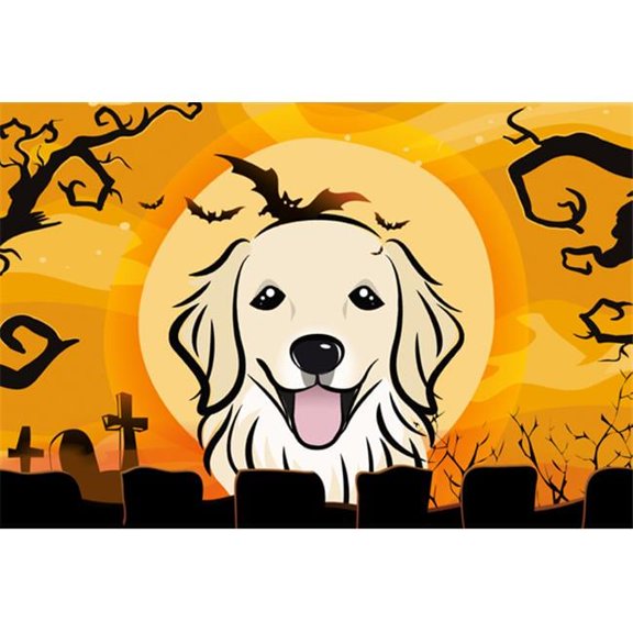 Carolines Treasures BB1763PLMT Halloween Golden Retriever Fabric Placemat