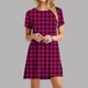 thumbnail image 2 of Vestido de Manga Corta para las Mujeres Casual Impreso Cuello Redondo, Vestido de las Señoras para la Primavera Y el Verano de Uso Diario, 2 of 9