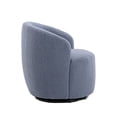 thumbnail image 4 of Swivel Barrel Chairs Accent Chair, 360° Swivel Single Armchair Round Lounge with Backrest for Living Room,Teddy Fabric (Light Blue), 4 of 8