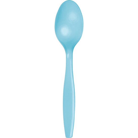 288/Case Bulk Pastel Blue Plastic Spoons