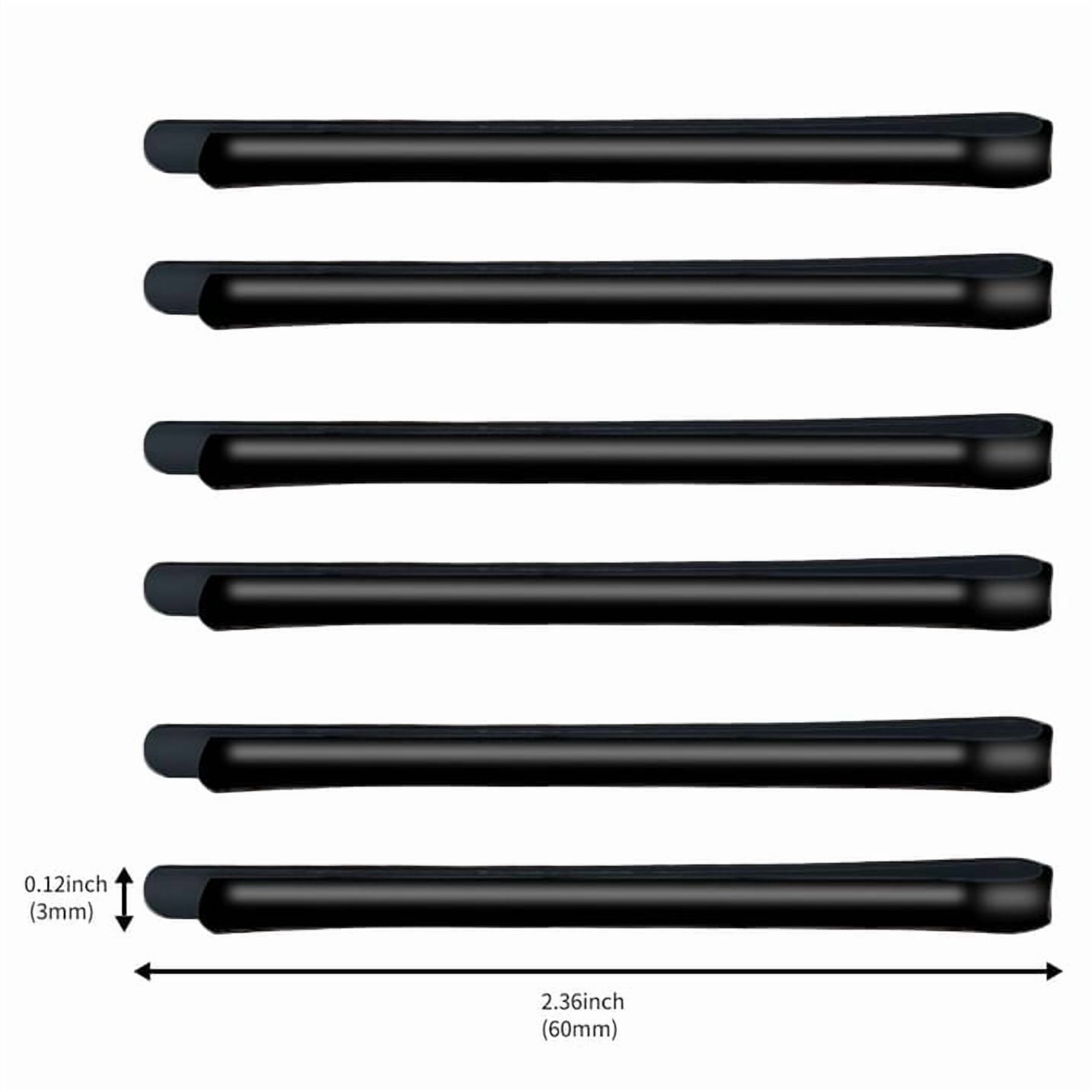 50Pcs Black Jumbo Bobby Pins Glossy Metal Hair Clips Hair Pin Bobby-pins Hairpins Hair Accessories for Women Thick Long Updo Hair Style