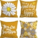 thumbnail image 1 of Pillow Covers 18x18 Set of 4, Yellow Decor Pillows Decorative Throw Pillow Covers for Couch Sofa Indoor Outdoor Pillow Covers Farmhouse Yellow Pillow, 1 of 4