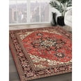 thumbnail image 3 of Ahgly Company Machine Washable Indoor Square Traditional Saffron Red Area Rugs, 8' Square, 3 of 7