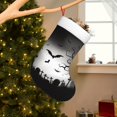thumbnail image 2 of Cauagu Happy Halloween 1 for Christmas Stockings,1-Pack Large Xmas Stocking Holiday and Farmhouse Stocking Fit for Christmas Holiday Party Decoration(17.7*11 Inch), 2 of 7