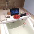 thumbnail image 3 of Bathtub Storage Tray Bamboo Spa Bathtub Storage Box Book Shape Wine Rack Non-slip Bottom Retractable Sides, 3 of 8