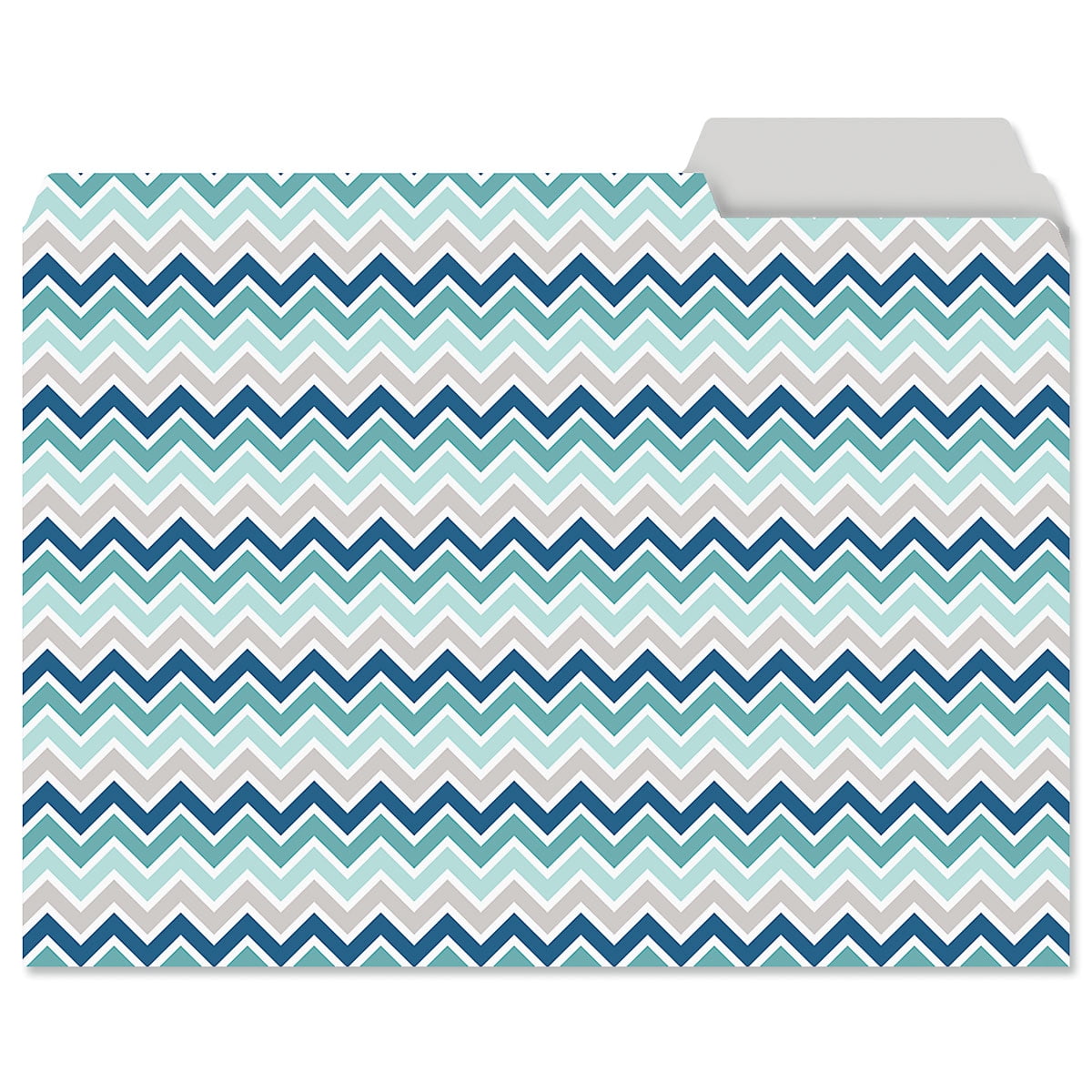 Current File Folders, Coastal Blues, Staggered Tabs, 9-1/2 x 11-3/4, Set of 24