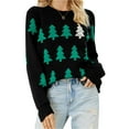 thumbnail image 1 of Gupgi Women Christmas Sweaters Long Sleeve Knit Pullover Winter Tree Sweater, 1 of 7