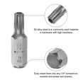 thumbnail image 4 of Puntas Torx de 1/4  Pulgada con Vástago Hexagonal de 25 MM de Longitud destornillador Magnético Punta de destornillador T25 de Acero de Aleación S2 25 Uds, 4 of 5