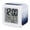 Navy Blue, Indigo, White, variant on Mist Ocean Digital Alarm Clock for Bedrooms,Smart LED Alarm Clock with 7 Color Changing Night Light,Coastal Indigo Gray Ombre Sea Waves Minimalist Silent Wake Up Clocks for Sleep Study 3.2"x3.2"