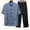 Blue, variant on Tang Suit Men Chinese Traditional Clothes Kung Fu Shirt Uniform Long Sleeve Button Up Tops and Pants 2 Piece Outfit Sets