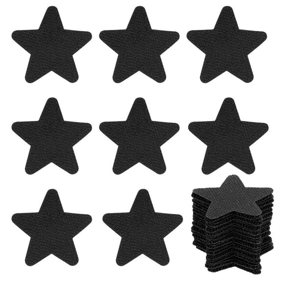 Uxcell 1.6 Inch Carpet Spot Markers 35Pcs Star Floor Dots Markers Carpet Spots for Teacher Classroom Decoration, Black