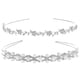 thumbnail image 2 of 2 piezas de diadema de diamantes de imitación de perlas de imitación para mujer para fiesta de boda, diadema con corona de flores y hojas para novia y damas de honor, 2 of 6
