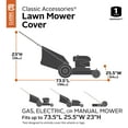 thumbnail image 3 of Classic Accessories Walk Behind Lawn Mower Cover For Troy-Bilt Mowers, 3 of 6