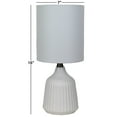 thumbnail image 4 of Mainstays Warm White Ribbed Ceramic Table Lamp, 16"H, 4 of 5