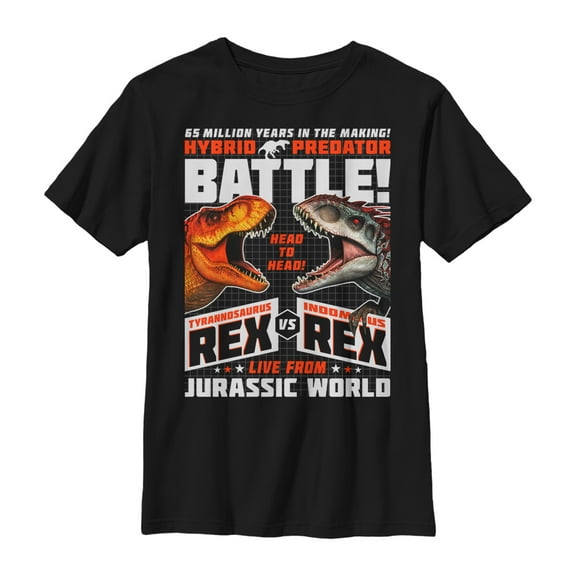 Boy's Jurassic World Predator Ultimate Showdown  Graphic Tee Black Medium