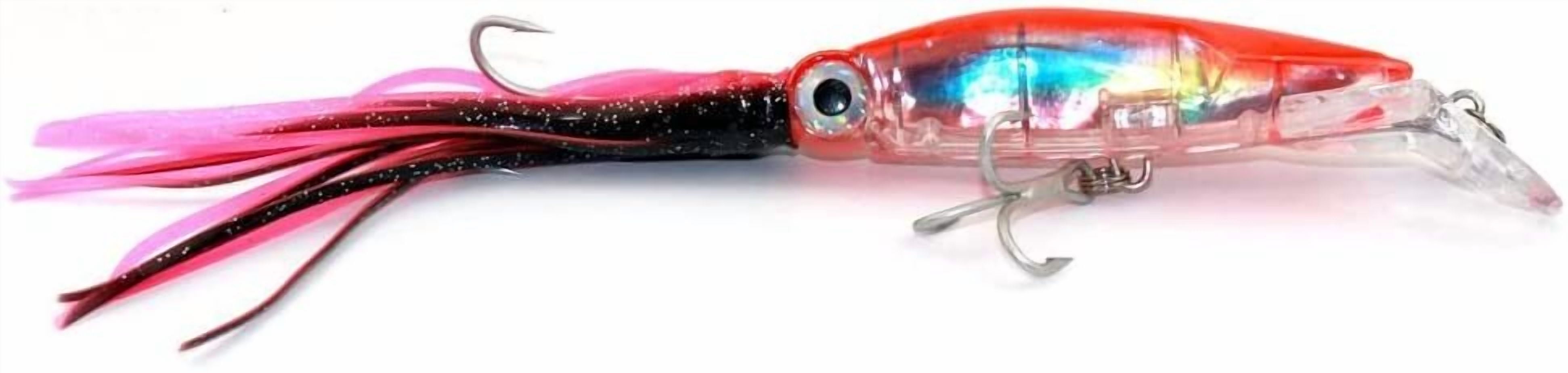 6 Pack Squid Skirts Fishing Lures 1.4 OZ/5.1 IN Octopus Bait with 2 Treble Hooks