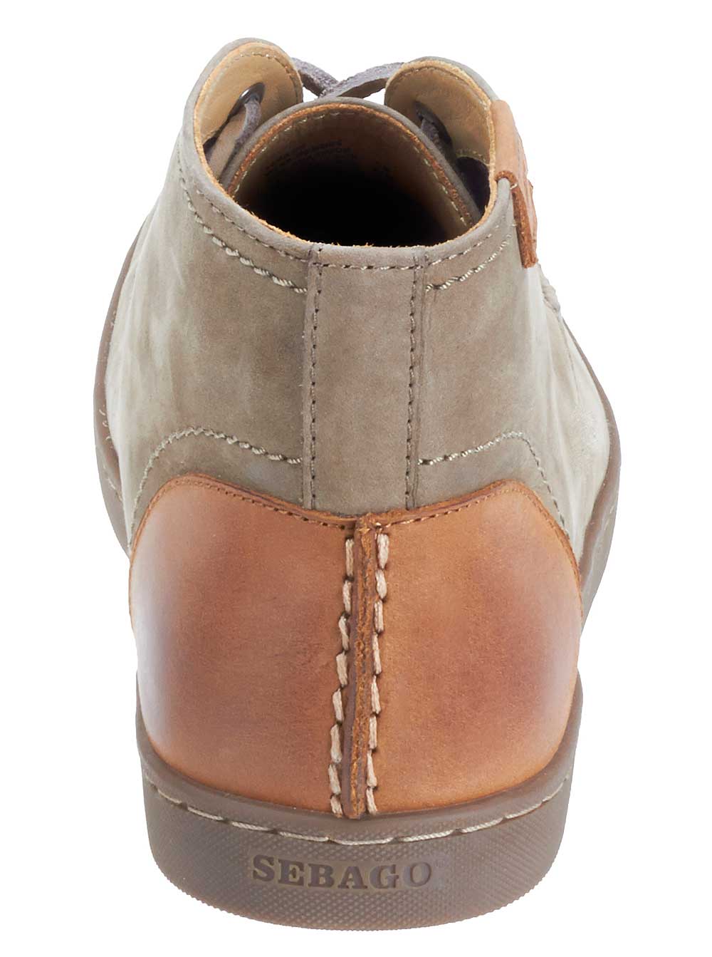 Sebago Mens Ryde Chukka Boots in Dark Taupe Nubuck/Tan 