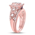 thumbnail image 2 of 14K Rose Gold Round Dia. Bridal Wedding Ring Band Set 1ctw, Women's Size: 5-10, 2 of 4
