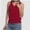 Red, variant on Women's Casual Banded Bottom Cami Shirt V Neck Sleeveless Loose Summer Tank Top Camisole