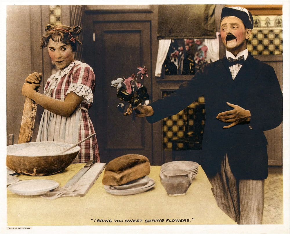 Back To The Kitchen From Left: Louise Fazenda Phil Dunham On A Lobbycard  1919. Movie Poster Masterprint (14 x 11) - Walmart.com