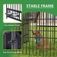 thumbnail image 5 of YINGYING Large Outdoor Dog Kennel, Dog Crate Heavy Duty Wire Metal Dog Playpen with Roof Cover Dog Enclosure (6.6'L x 6.6'W x 6.4'H), 5 of 13