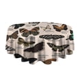 thumbnail image 5 of Butterfly Species Chart Round Tablecloth 60"x60",Wrinkle Wipeable Table Cloth for Kitchen Dining Room Picnic Patio Party, 5 of 6